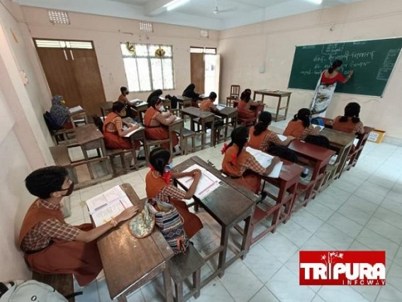 Back to the Normal Flow : Schools Opened in Tripura by maintaining Covid Guidelines 